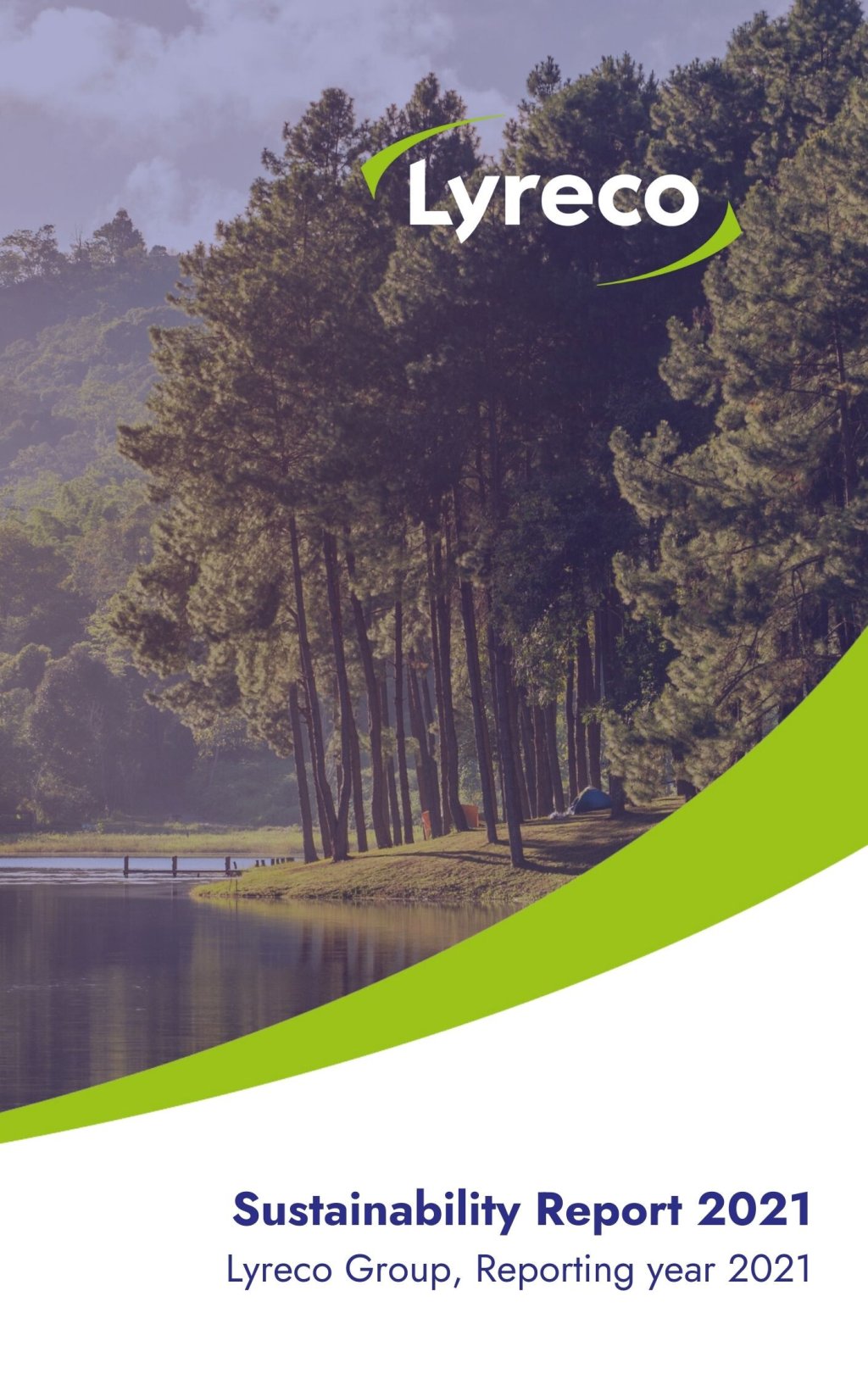 Cover des Sustainability Reports Lyreco Gruppe von 2021.