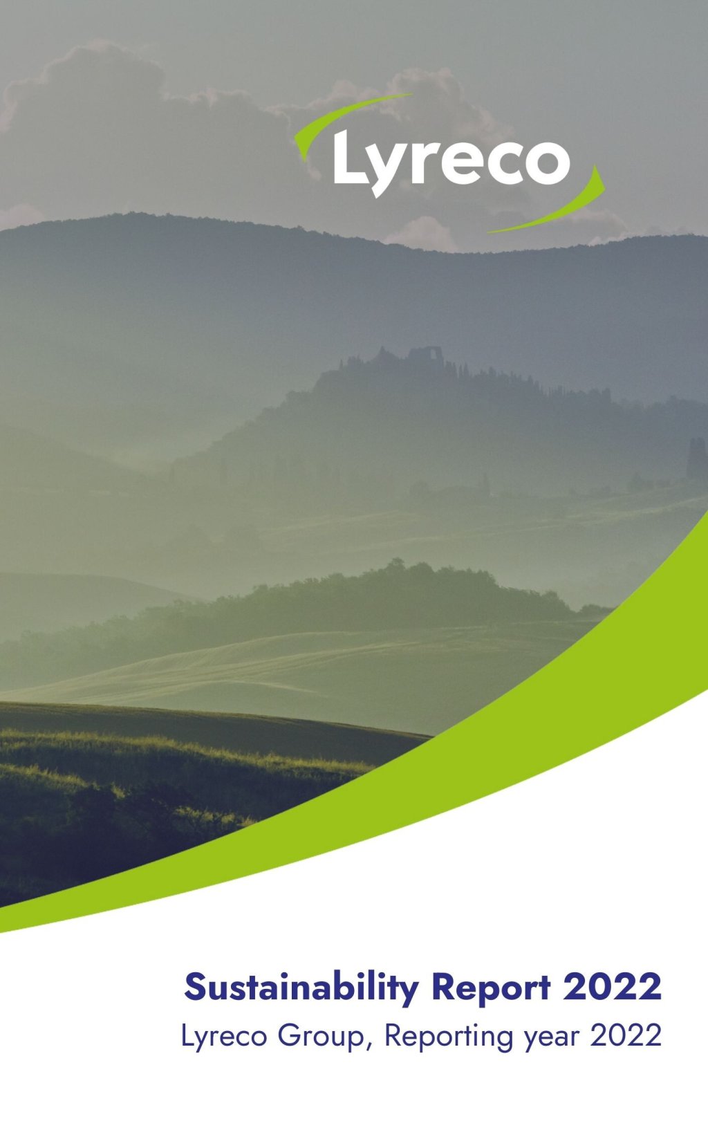 Cover des Sustainability Reports Lyreco Gruppe 2022.