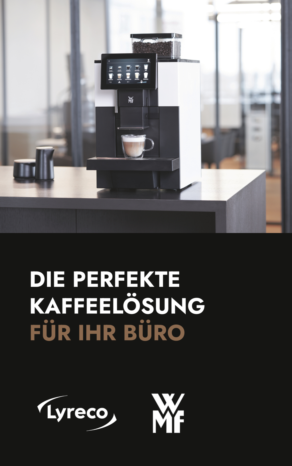 Lyreco bietet die perfekte Kaffeelösung für Ihr Büro. In unserer Broschüre finden Sie alle Details und Informationen zu unserem Kaffee-Service und den dazugehörigen Kaffeevollautomaten von unserem Partner WMF.